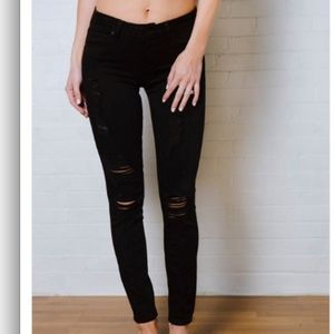 Bobbles and Lace black ripped jeans